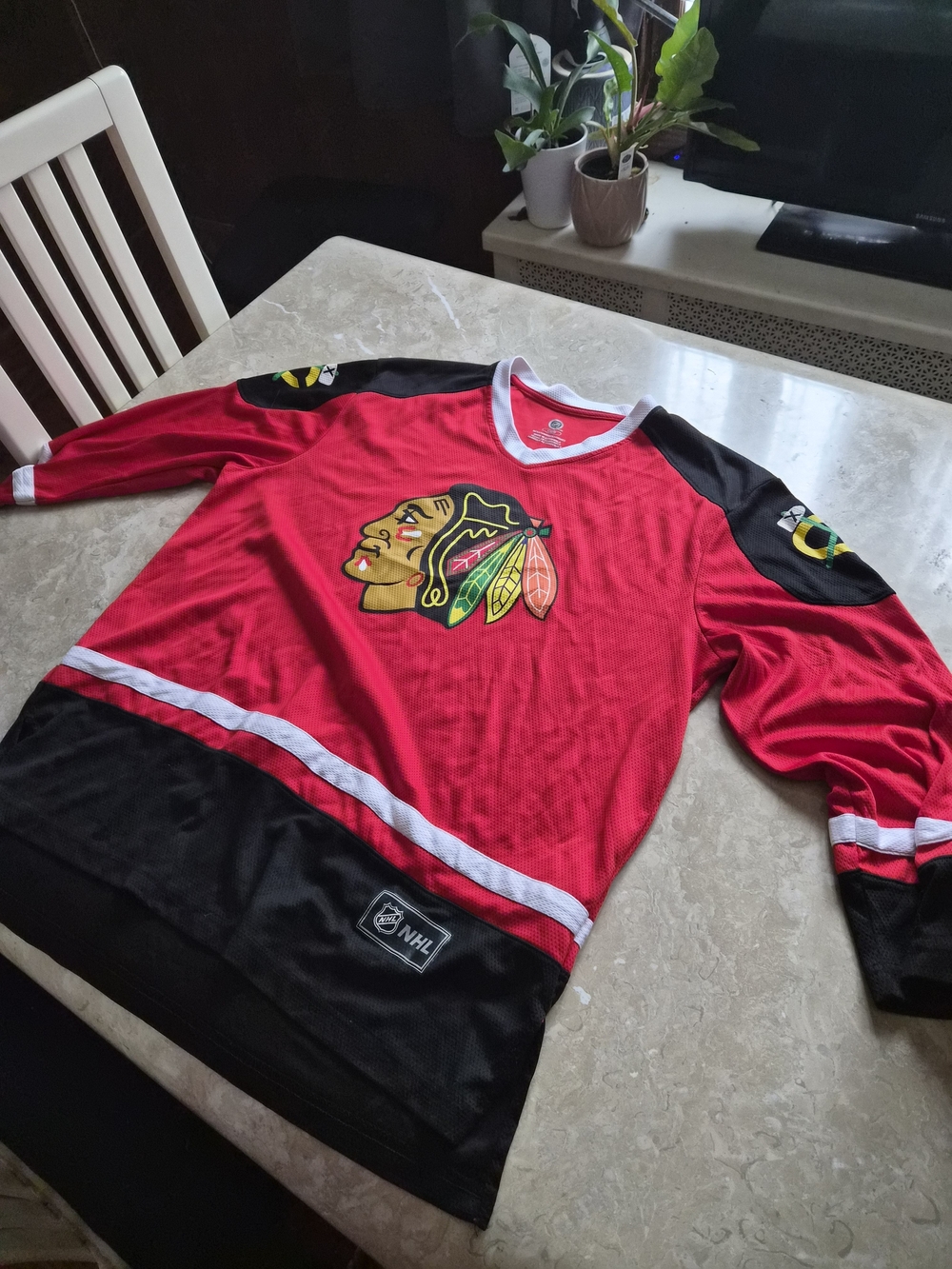NHL Chicago Blackhawks Red and Black Team Jersey
